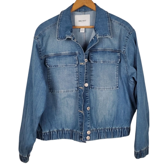 Nine West Blue Denim Jacket. LG - Picture 1 of 11